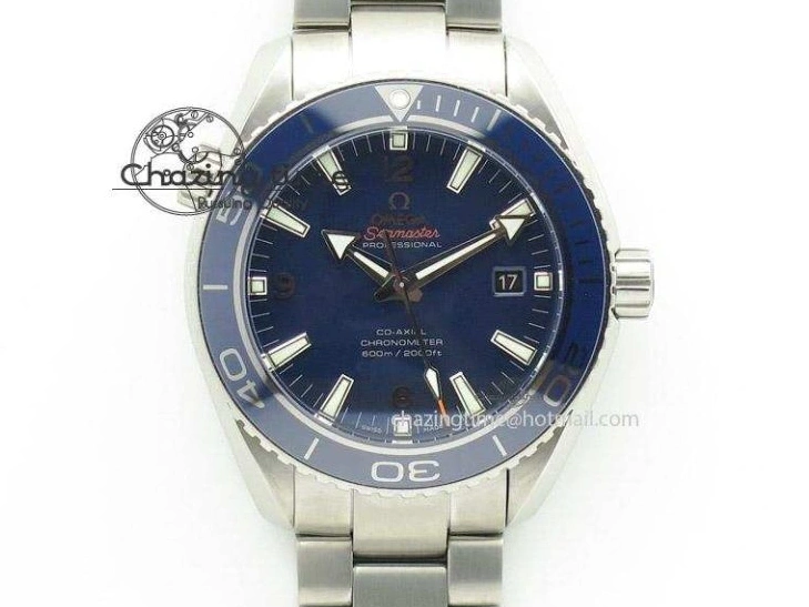 1222 Effortless 2018 Seamaster Diver 300M OMF Best Edition Blue Ceramic Gray Dial on SS Bracelet A8800 (Black Balance Wheel) 7958